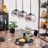 APEDO Pendant Light - glass clear, Smoke-coloured, 3-light sources