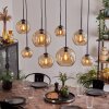 KOYOTO Pendant Light - glass Amber, 8-light sources