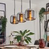 LAUDEN Pendant Light - glass chrome, Smoke-coloured, 3-light sources