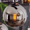 KOYOTO Pendant Light - glass chrome, Smoke-coloured, 8-light sources