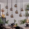 KOYOTO Pendant Light - glass chrome, Smoke-coloured, 8-light sources