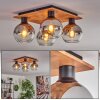 KOYOTO Ceiling Light - glass Ecru, black, 4-light sources