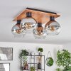 KOYOTO Ceiling Light - glass Ecru, black, 4-light sources