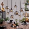 KOYOTO Pendant Light - glass chrome, clear, Smoke-coloured, 8-light sources