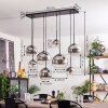 KOYOTO Pendant Light - glass chrome, clear, Smoke-coloured, 8-light sources