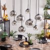KOYOTO Pendant Light - glass chrome, clear, Smoke-coloured, 8-light sources