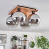 KOYOTO Ceiling Light - glass Ecru, black, 4-light sources