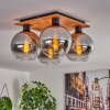 KOYOTO Ceiling Light - glass Ecru, black, 4-light sources