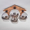 KOYOTO Ceiling Light - glass Ecru, black, 4-light sources