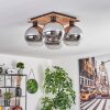 KOYOTO Ceiling Light - glass Ecru, black, 4-light sources