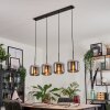LAUDEN Pendant Light - glass chrome, Smoke-coloured, 4-light sources