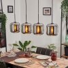 LAUDEN Pendant Light - glass chrome, Smoke-coloured, 4-light sources