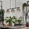 GASTOR Pendant Light - glass chrome, clear, Smoke-coloured, 3-light sources