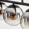 GASTOR Pendant Light - glass chrome, clear, Smoke-coloured, 3-light sources