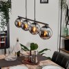 GASTOR Pendant Light - glass chrome, Smoke-coloured, 4-light sources