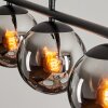 GASTOR Pendant Light - glass chrome, Smoke-coloured, 4-light sources