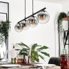 GASTOR Pendant Light - glass chrome, clear, Smoke-coloured, 4-light sources