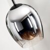 VEVINO Pendant Light - glass chrome, clear, Smoke-coloured, 3-light sources