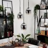 VEVINO Pendant Light - glass chrome, clear, Smoke-coloured, 3-light sources