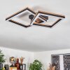 CASCADA Ceiling Light LED brown, Wood like finish, black, 1-light source