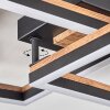 CASCADA Ceiling Light LED brown, Wood like finish, black, 1-light source