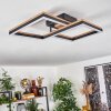 CASCADA Ceiling Light LED brown, Wood like finish, black, 1-light source