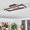 CASCADA Ceiling Light LED brown, Wood like finish, black, 1-light source