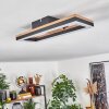 CASCADA Ceiling Light LED brown, Wood like finish, black, 1-light source