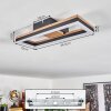 CASCADA Ceiling Light LED brown, Wood like finish, black, 1-light source