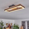 CASCADA Ceiling Light LED brown, Wood like finish, black, 1-light source
