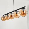 GASTOR Pendant Light - glass Amber, 5-light sources