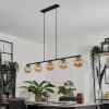 GASTOR Pendant Light - glass Amber, 5-light sources