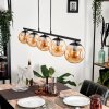 GASTOR Pendant Light - glass Amber, 5-light sources
