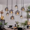 KOYOTO Pendant Light - glass clear, Smoke-coloured, 8-light sources