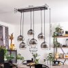 KOYOTO Pendant Light - glass clear, Smoke-coloured, 6-light sources