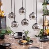KOYOTO Pendant Light - glass clear, Smoke-coloured, 6-light sources
