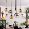KOYOTO Pendant Light - glass Amber, chrome, clear, Smoke-coloured, 8-light sources