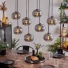 APEDO Pendant Light - glass Smoke-coloured, 8-light sources