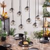 KOYOTO Pendant Light clear, Smoke-coloured, 8-light sources
