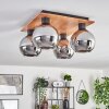 KOYOTO Ceiling Light - glass Ecru, black, 4-light sources