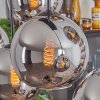 KOYOTO Pendant Light - glass chrome, Smoke-coloured, 6-light sources