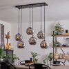 KOYOTO Pendant Light - glass chrome, Smoke-coloured, 6-light sources
