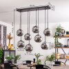 KOYOTO Pendant Light - glass chrome, Smoke-coloured, 8-light sources