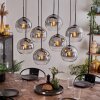 KOYOTO Pendant Light - glass clear, Smoke-coloured, 8-light sources