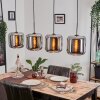 LAUDEN Pendant Light - glass chrome, Smoke-coloured, 4-light sources
