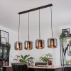 LAUDEN Pendant Light - glass chrome, Smoke-coloured, 4-light sources