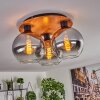 KOYOTO Ceiling Light - glass Ecru, black, 3-light sources