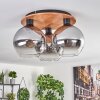 KOYOTO Ceiling Light - glass Ecru, black, 3-light sources