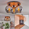 KOYOTO Ceiling Light - glass Ecru, black, 3-light sources
