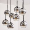 KOYOTO Pendant Light - glass clear, Smoke-coloured, 8-light sources